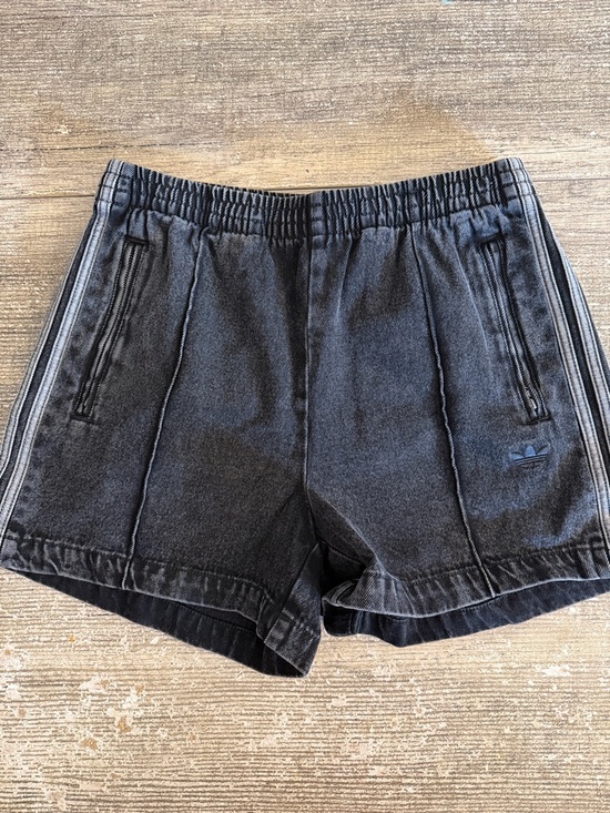 adidas Pants - NWT Adidas Firebird black 3-stripes Jean shorts